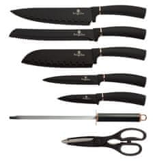 Berlingerhaus Sada nožov v stojane 8 ks Black Rose Collection