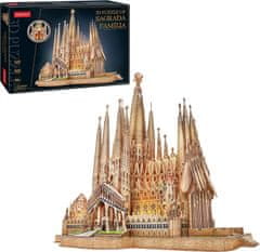 CubicFun Svietiace 3D puzzle Sagrada Família 696 dielikov