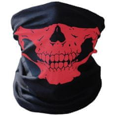 Northix Červená maska na kostru / šatka / šál | Halloween - Skeleton Mask 