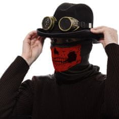 Northix Červená maska na kostru / šatka / šál | Halloween - Skeleton Mask 