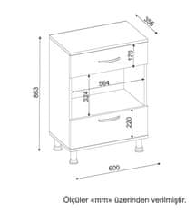 ASIR GROUP ASIR Kuchynská skrinka NEPTUN biela