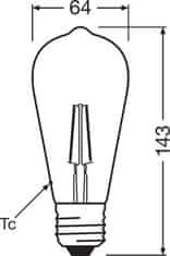 Osram OSRAM Vintage 1906 LED CL Edison FIL GOLD 22 non-dim 2,5W / 825 E27