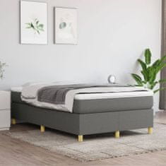 Vidaxl Rám na boxspring posteľ tmavosivý 120x200 cm látka