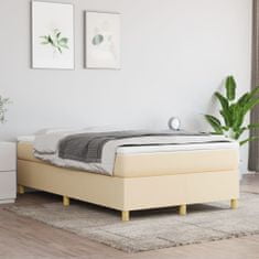 Vidaxl Rám na boxspring posteľ krémový 120x200 cm látka