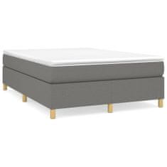 Vidaxl Rám na boxspring posteľ tmavosivý 140x200 cm látka