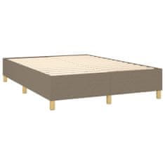 Vidaxl Rám na boxspring posteľ sivohnedý 140x200 cm látka