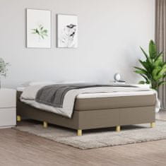 Vidaxl Rám na boxspring posteľ čierny sivohnedý 140x190 cm