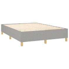 shumee Boxspring posteľ s matracom bledosivý 140x190 cm látka