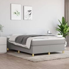 Vidaxl Posteľný rám na boxspring bledosivý 140x200 cm látka