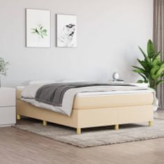 Vidaxl Rám na boxspring krémový látka 140x190 cm