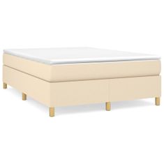 Vidaxl Rám na boxspring krémový látka 140x190 cm