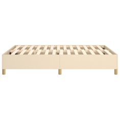 Vidaxl Rám na boxspring posteľ krémový 140x200 cm látka