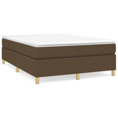 Vidaxl Rám na boxspring posteľ tmavohnedý látka 140x190 cm