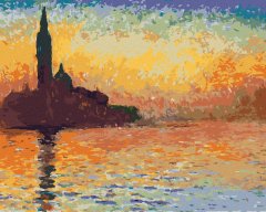 ZUTY Diamantové maľovanie - SAN GIORGIO MAGGIORE ZA SÚMRAKU (CLAUDE MONET) 40x50 cm NO