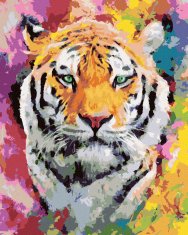 ZUTY Diamantové maľovanie - TIGER VO FARBÁCH YES 40x50 cm