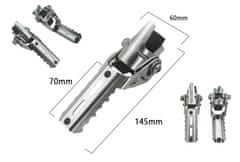 SEFIS prídavné stúpačky na rám 22-25mm strieborné