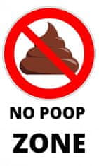 Cedule-Cedulky Plechová ceduľka - No poop zone