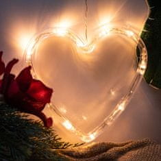KIK  KX5246 Vianočné osvetlenie LED srdce, teplá biela