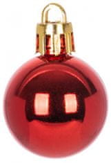MAGIC HOME Gule Vianoce, 24 ks, sada, červené, na vianočný stromček, 3 cm
