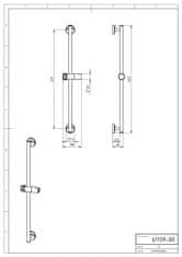 NOVASERVIS Posuvný držiak sprchy Metalia 11 chróm 0139,0 - Novaservis