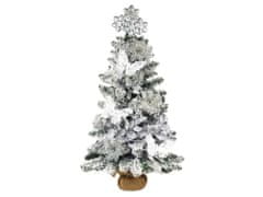 LAALU Ozdobený umelý vianočný stromček VIANOČNÉ ŽELANIE 60 cm s LED OSVETLENÍM V KVETINÁČI