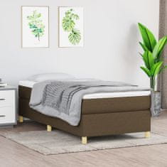 Vidaxl Rám na boxspring posteľ tmavohnedý 100x200 cm látka