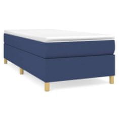 Vidaxl Rám na boxspring posteľ modrý 100x200 cm látka