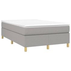 Vidaxl Posteľný rám na boxspring bledosivý 120x200 cm látka