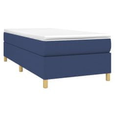 Vidaxl Rám na boxspring posteľ modrý 100x200 cm látka