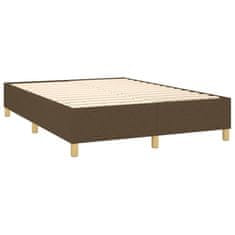 shumee Boxspring posteľ s matracom tmavohnedá 140x190 cm látka