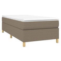 Vidaxl Rám na boxspring posteľ sivohnedý 100x200 cm látka