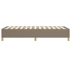 Vidaxl Rám na boxspring posteľ sivohnedý 100x200 cm látka