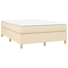 Vidaxl Rám na boxspring krémový látka 140x190 cm