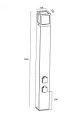 Light Impressions Deko-Light stojacie svietidlo Facado Socket 220-240V AC/50-60Hz E27 1x max. 20,00 W 1000 mm tmavosivá 733065