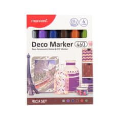 MONAMI MONAMI Deco Marker 460, 2mm, sada RICH SET, 6ks, 20800015040