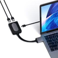 Satechi Duálny adaptér HDMI typu C pre Macbook Pro M3, tmavosivý