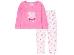 Peppa Pig Peppa Pig Dievčenské fleecové pyžamo, ružovo-biele OEKO-TEX 6-8 let 116-128 cm