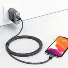 Satechi Nabíjací kábel z USB-C na Lightning s certifikáciou Apple MFi pre iPhone 15 Pro Max, 1.8 m