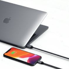 Satechi Nabíjací kábel z USB-C na Lightning s certifikáciou Apple MFi pre iPhone 15 Pro Max, 1.8 m