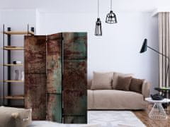 Artgeist Paraván - Tmavý kovový plech 135x172 plátno na drevenom ráme obojstranná potlač