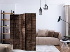 Artgeist Paraván - Tmavohnedé dosky 135x172 plátno na drevenom ráme obojstranná potlač