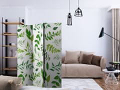 Artgeist Paraván - Zelené vetvičky 135x172 plátno na drevenom ráme obojstranná potlač