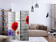Artgeist Paraván - Divoké kvety 135x172 plátno na drevenom ráme obojstranná potlač