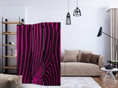 Artgeist Paraván - Vzor zebra (fialový) 135x172 plátno na drevenom ráme obojstranná potlač