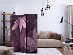 Artgeist Paraván - Zasnené kvety 135x172 plátno na drevenom ráme obojstranná potlač