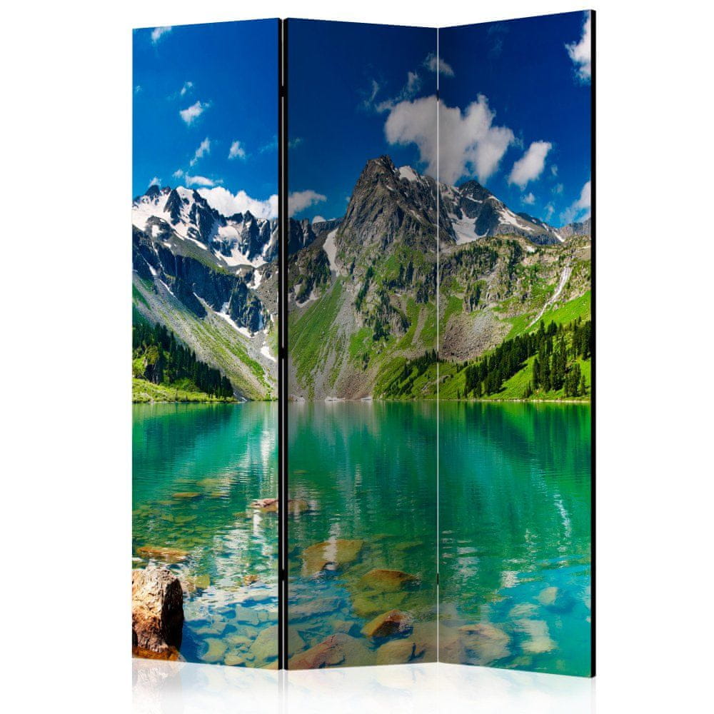 Artgeist Paraván - Horské jazero 135x172 plátno na drevenom ráme obojstranná potlač