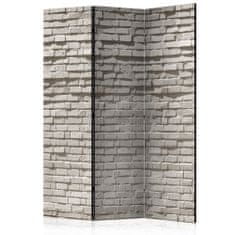 Artgeist Paraván - Tehlový múr: minimalizmus 135x172 plátno na drevenom ráme obojstranná potlač