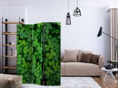 Artgeist Paraván - Zelený ďatelina 135x172 plátno na drevenom ráme obojstranná potlač