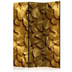 Artgeist Paraván - Zlaté listy 135x172 plátno na drevenom ráme obojstranná potlač