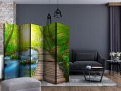 Artgeist Paraván - Zelený les II 225x172 plátno na drevenom ráme obojstranná potlač